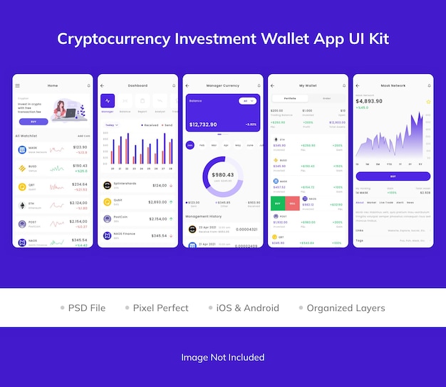 Cryptocurrency Investment Wallet App UI Kit