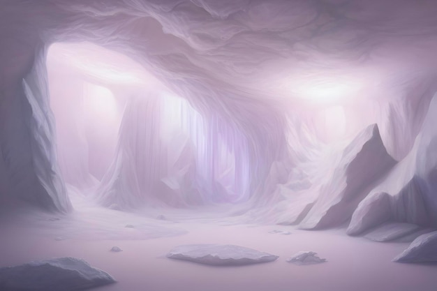 PSD crystal bloom caverns ethereal underground landscape glows with bioluminescent beauty