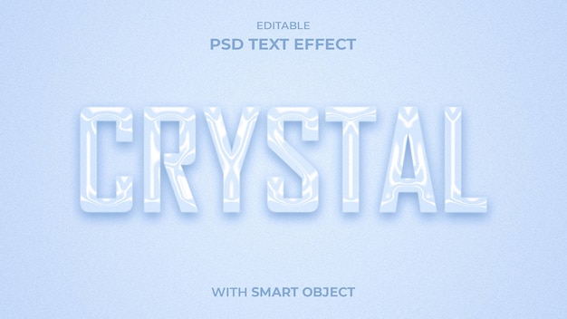 crystal clear text effect editable psd format