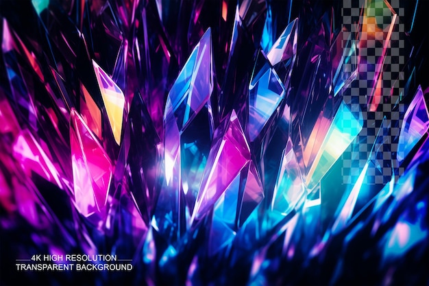 Crystal Kaleidoscope Glow Craft a visual kaleidoscope with radiant allureTransparent Background