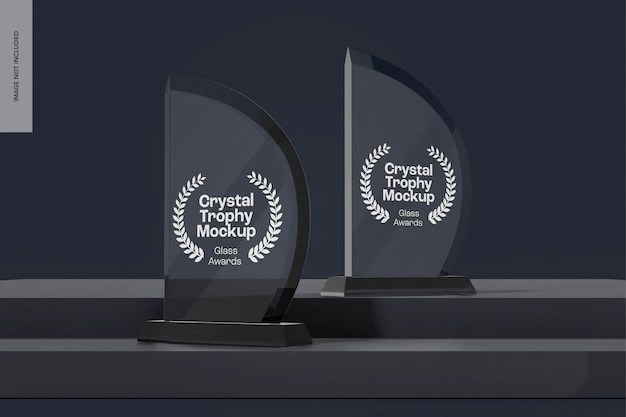 Crystal Trophies Mockup