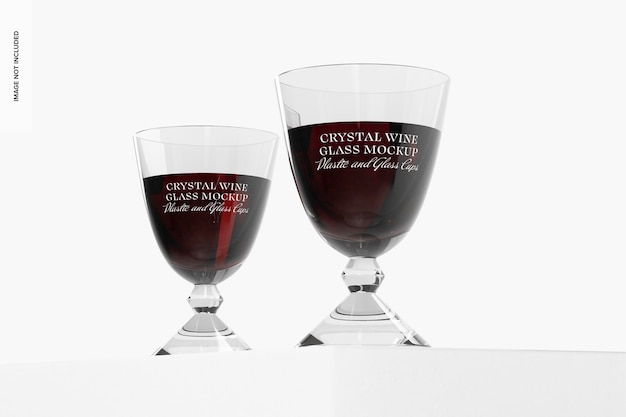 Crystal Wine Glasses Mockup