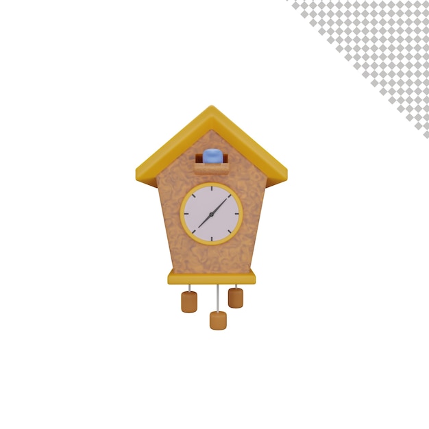 cuckoo clock 3d icon