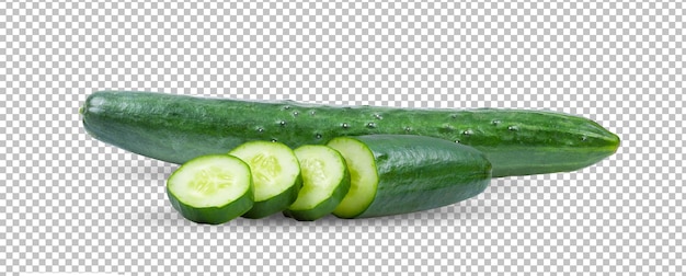 Cucumber isolated on alpha layer