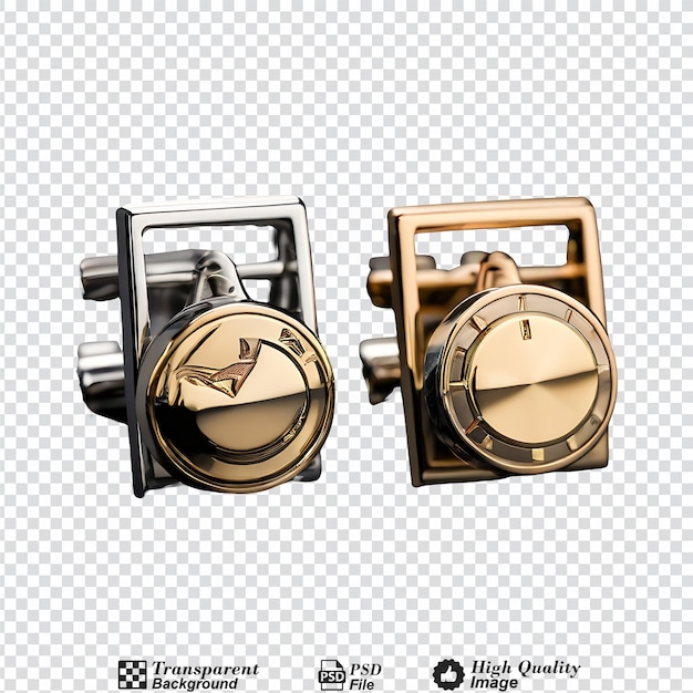 PSD cufflinks isolated on transparent background