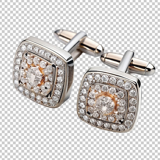 PSD cufflinks jewelry isolated on transparent background