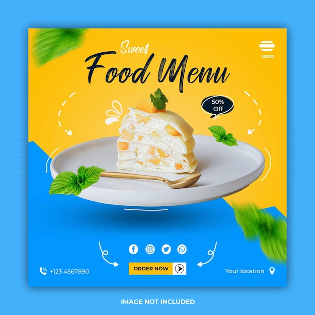 Culinary food banner social media templates post