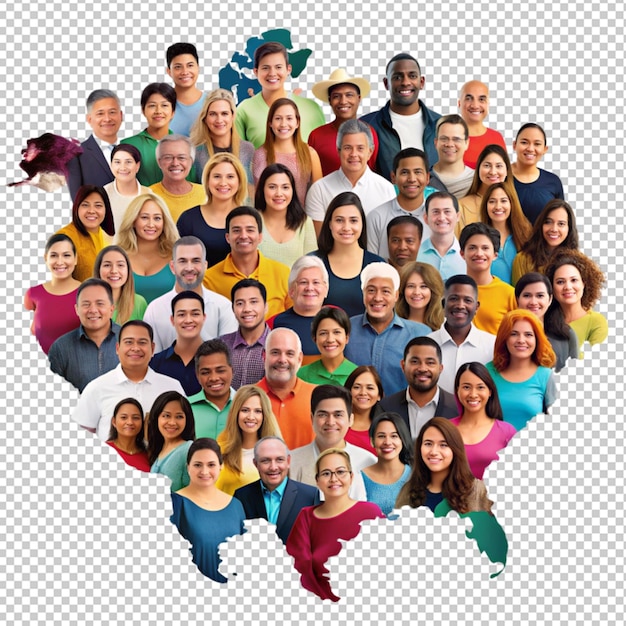 PSD cultural and ethnic diversity national hispanic day isolated on transparent background