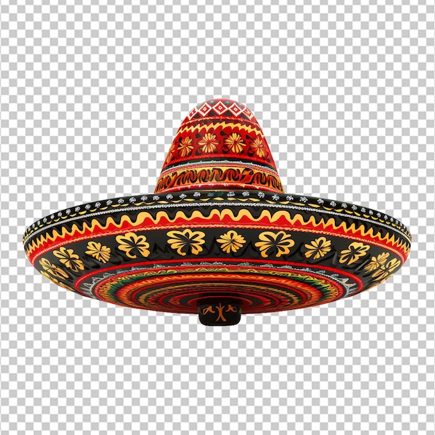 cultural icon mexican hat on white background