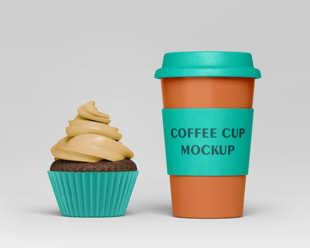 PSD a cup of coffee and a cup that says coffee cup mockup.