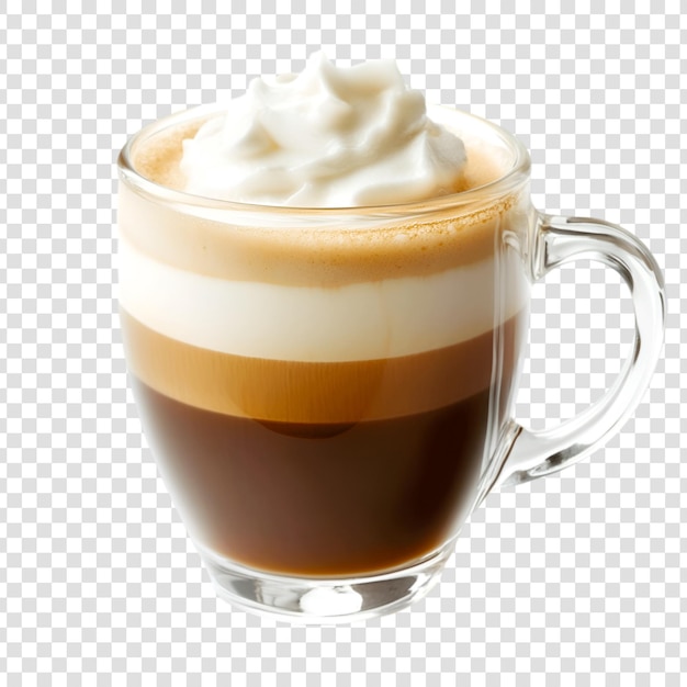 PSD a cup of coffee with a cream saucer on a transparent background