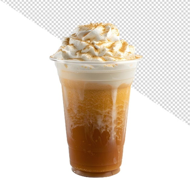 PSD a cup of coffee with whipped cream and a cup of coffee