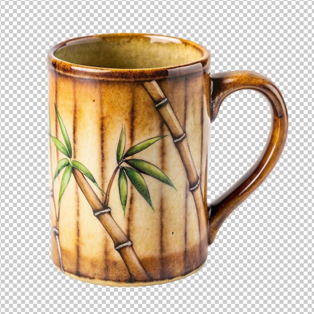 a cup decorate on transperent back ground