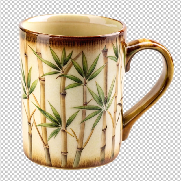 a cup decorate on transperent back ground