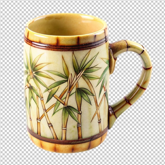 a cup decorate on transperent back ground