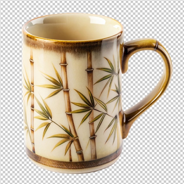 a cup decorate on transperent back ground