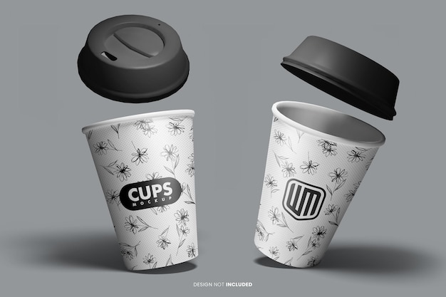 cup logo mockup psd