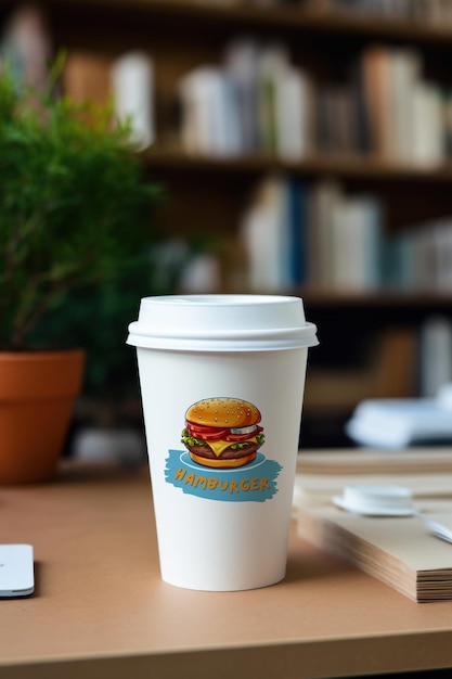 a cup of new york city coffee sits on a table