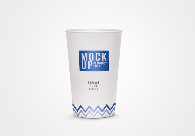 Cup of water mockup realistic