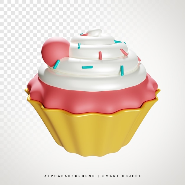 Cupcake 3d Illustration