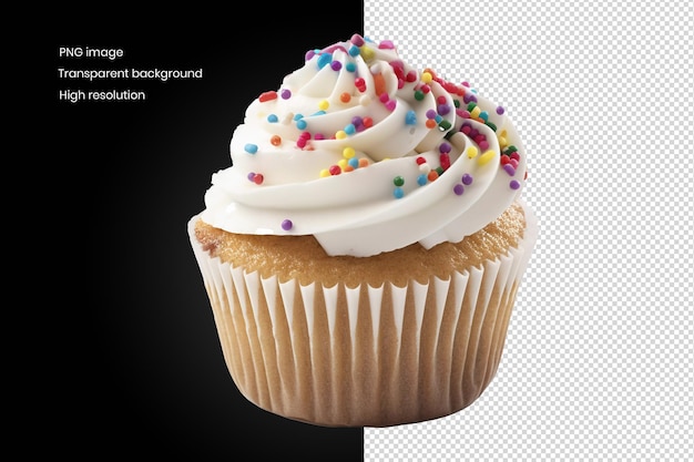 Cupcake isolated on white background