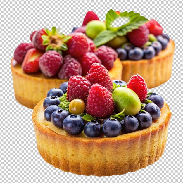 PSD a cupcake with berries on it and a strawberry on the top