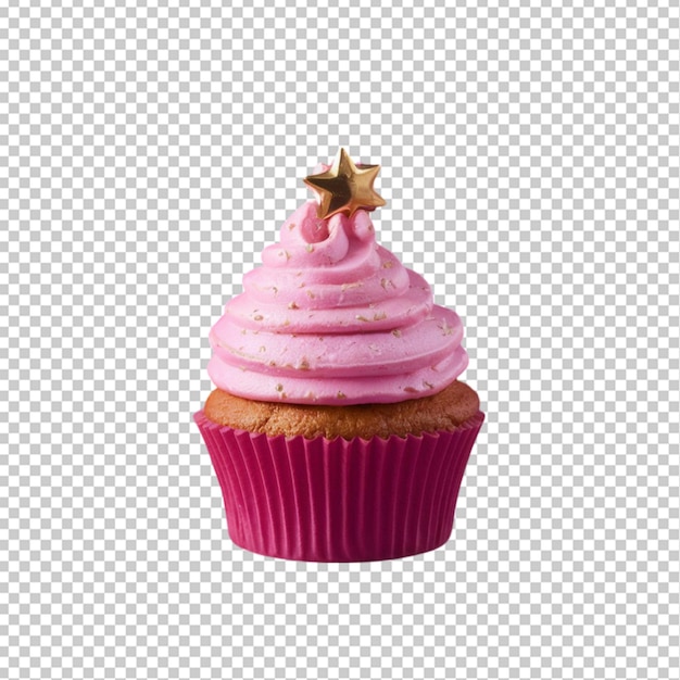 a cupcake with a star on it