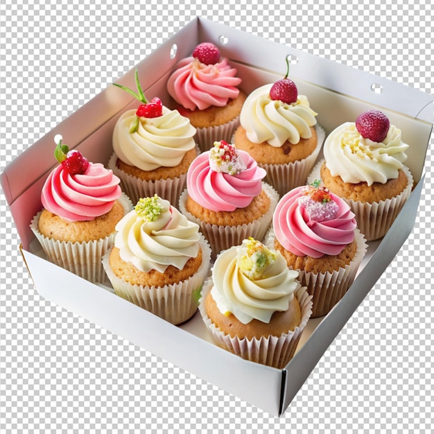 PSD cupcakes in a cake package