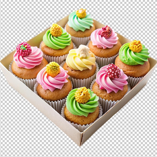 PSD cupcakes in a cake package