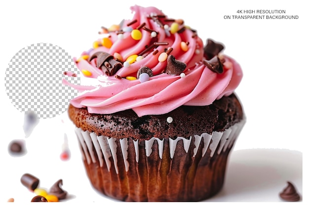 Cupcakes isolated on transparent background