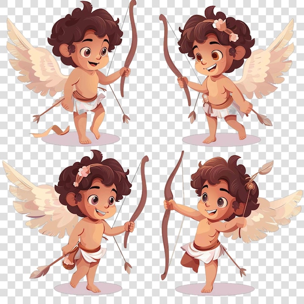 PSD cupid boy watercolor nurseryon transparent background