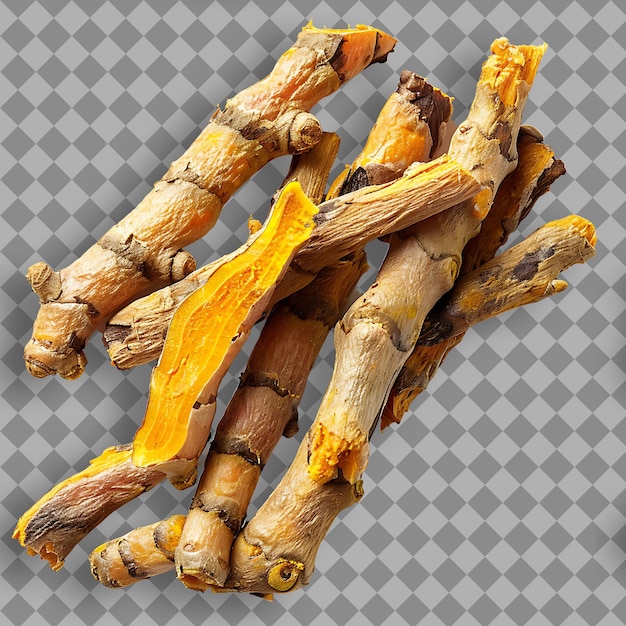 Curcuma Longa Type of Herb Turmeric Form of Herb Dried Rhizo Isolated Object on Clean Background