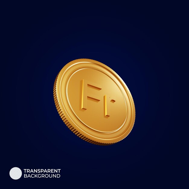 Currency Symbol Franc 3D Illustration