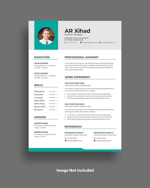 Curriculum Vitae and Resume Template Design