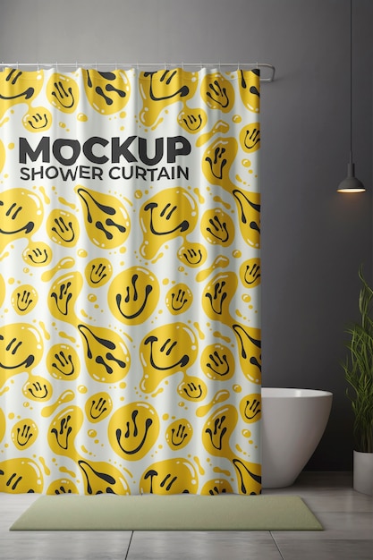 Curtain shower mockup