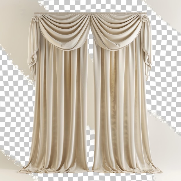 a curtain that has the word  the word  on it