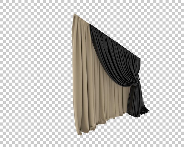 PSD curtains isolated on transparent background 3d rendering illustration