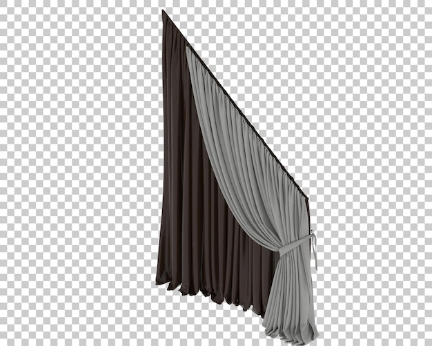 PSD curtains isolated on transparent background 3d rendering illustration