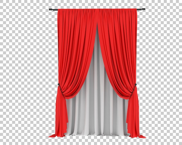 Curtains isolated on transparent background 3d rendering illustration