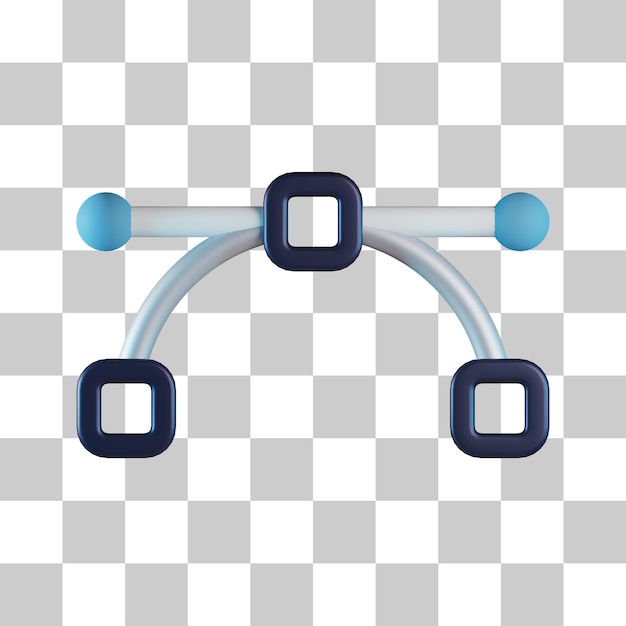 Curve Vector Path 3D Icon