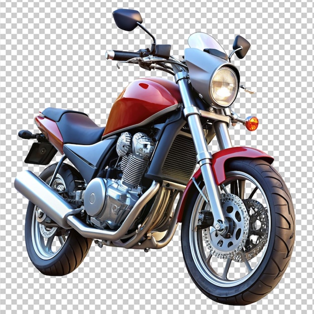 custom motorcycle on transparent background