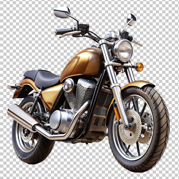 custom motorcycle on transparent background