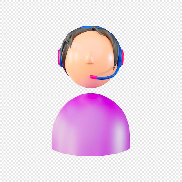 Customer care executive 3d icon