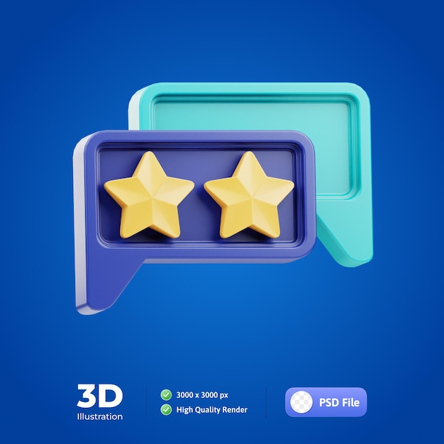 Customer Feedback 3D Illustration