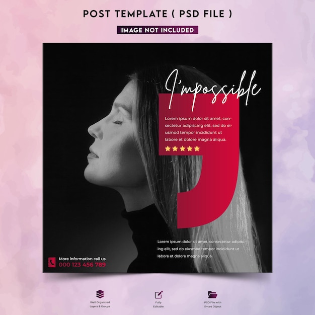 Customer Review instagram post and social media template premium psd template