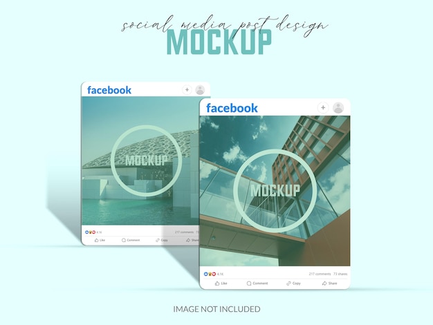 PSD customizable social media post mockup