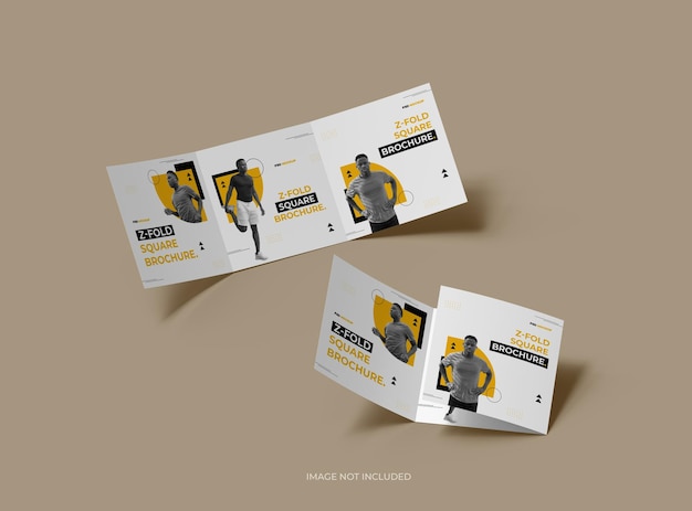 Customizable square Trifold brochure mockup to present your des