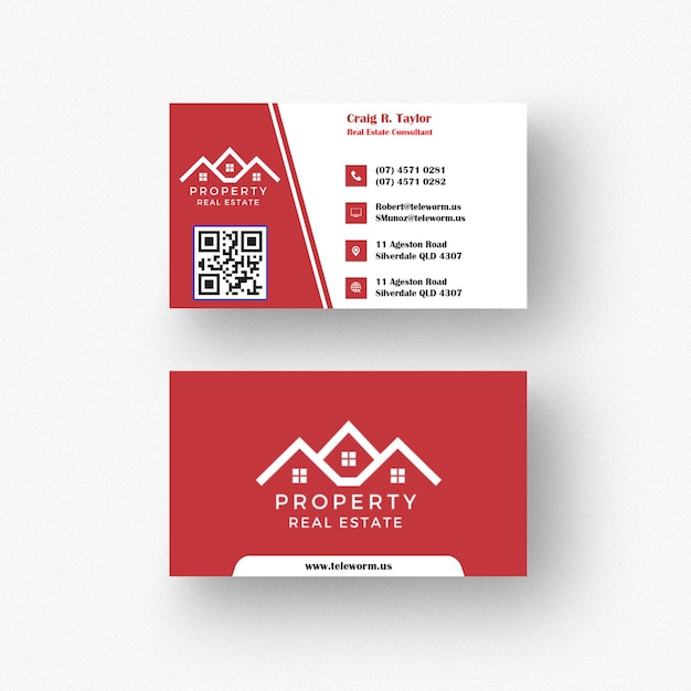 PSD customized business cards for estate managers