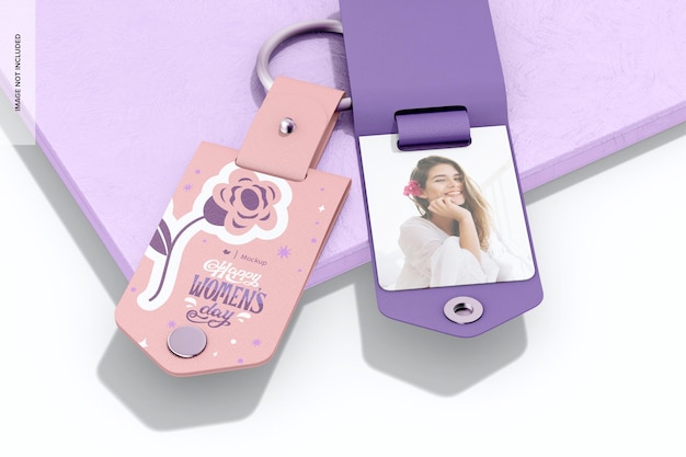 Customized Keychains Mockup