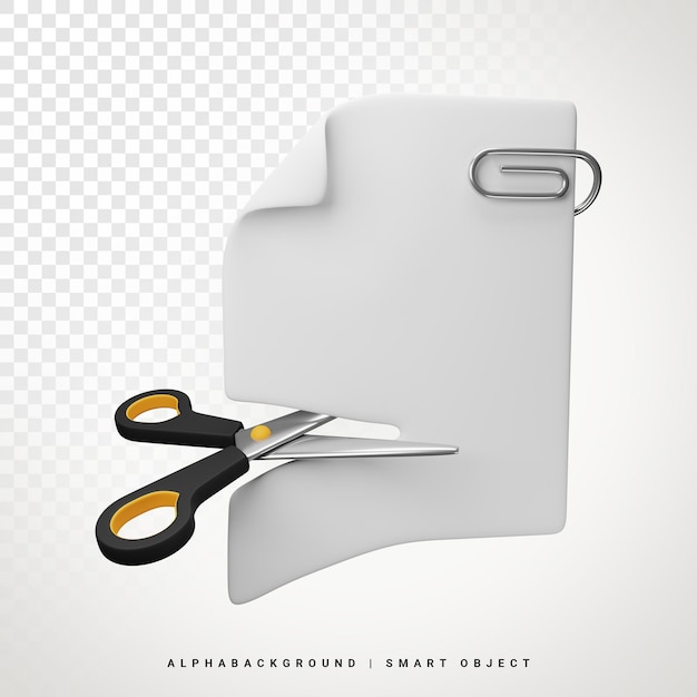 Cut File 3d Icon Illustration